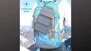 FEELLE 24000mAh Solar Power Bank with 2 USB Ports Waterproof Portable External Battery
