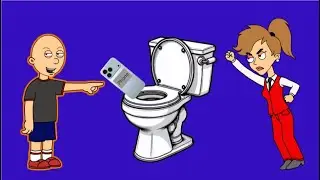 Classic Caillou flushes Miss Martin's phone down the toilet