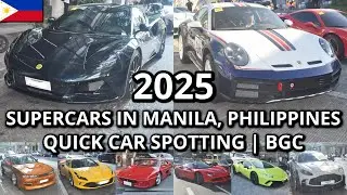Quick Car Spotting in Manila | Supercars in Philippines 2025 | BGC Car Club | Porsch & Ferrari