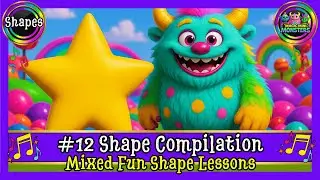 #12 Shape Compilation | Shapes for Kids | Interactive Quizzes + Songs | Magic Mini Monsters