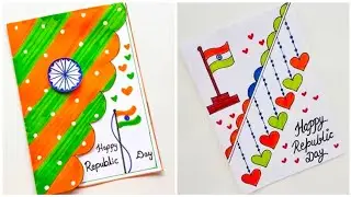 Republic Day Greeting Card | Easy & Cute Republic day Card | How to make Handmade Republic Day Card