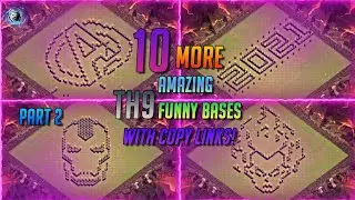 *NEW* TOP 10 TH9 FUNNY/TROLL BASE COMPILATION WITH DIRECT LINKS|COC| KING WARRIORS