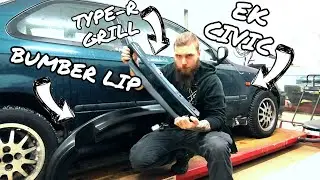 TYPE R FRONT GRILL And BUMPER LIP INSTALL - HONDA CIVIC EK HATCH