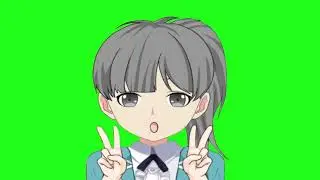 Girl Talking Anime #7   Free Greencsreen Download HD