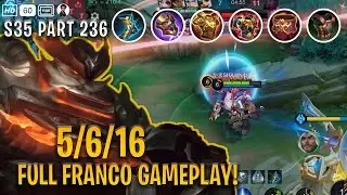 Mobile Legends - Part 236 Season 35: Full Franco Gameplay