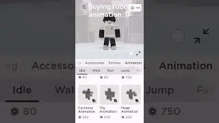 Buying robot animation in #roblox