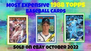1988 Topps Most Expensive eBay Sales Baseball Cards - October 2022