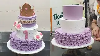 Three step cake kaise banaen | three step cake decoration idea | three step cake design