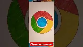 chrome browser logo wow 😲|#shorts #drawing #viral #youtubeshorts #google #chrome #browser #logo
