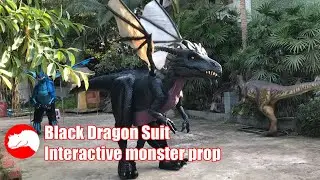 Black Dragon Suit Manufactured - Interactive Monster Prop