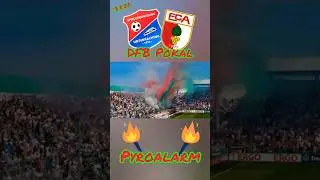 FC Augsburg Pyro in Unterhaching #pyroalarm #dfbpokal #fca