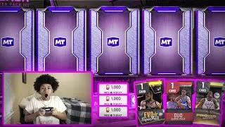 I SPENT 2000 TOKENS OF GUARANTEED GALAXY OPAL SUPER PACKS! RAREST CARD PULL! NBA 2K20 MYTEAM