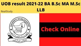 UOB result 2021 22 BA BSc MA MSc LLB