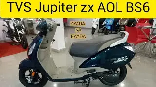 New TVS Jupiter ZX AOL BS6 2021 || Details review Starlight Blue colour  ||