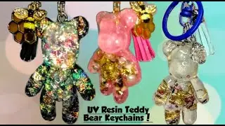 UV Resin Teddy Bear Keychains! @MonettMcHazlettErmis