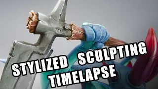 zbrush timelapse - sculpting stylized wood and metal prop for character