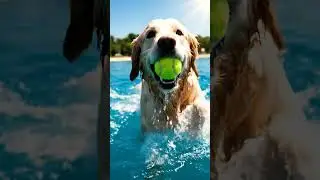 Mission accomplished: The best boy brought the ball! 🎾🌊 #goldenretriever #goldenretreivers
