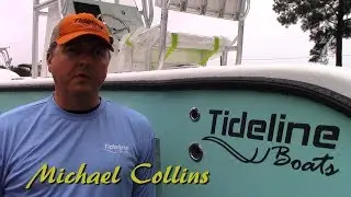 Tideline Boats Factory Tour  Jim Baugh Outdoors 365 Offshore and 235 Catamaran Edenton NC