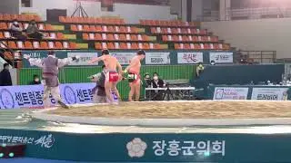 2022 장흥장사씨름대회 (권진욱vs정은서)둘째판 장외