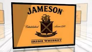 Jameson Whiskey Bar Stretched Canvas Print Sign