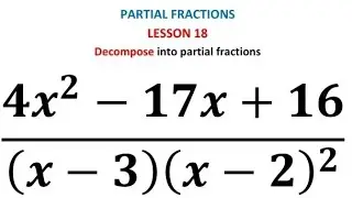 Decompose into partial fractions| A level maths practice question #basicalgebra
