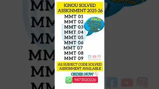 ignou M.Sc(MACS) solved assignment 2025-26// #mmt #ignouassignmentmmt #MACS #ignoushorts