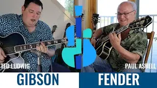 GIBSON x FENDER Archtop Guitars - Ludwig & Asbell play The Blue Guitar Collection - Four on Six