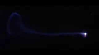 A ray of electrons is created in a vacuum glass bottle
