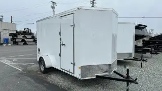 2024 Haulmark Passport 6x12 enclosed cargo trailer with rear ramp wall around by D2 Trailer Sales
