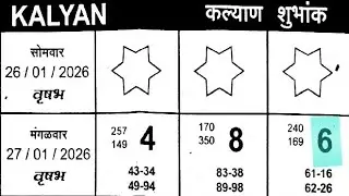 Subhank Kalyan Chart | Main Bazar | Rajdhani Night | Milan Night | Time Bazar Chart Free