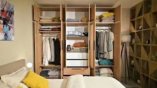 Set dormitor  Stejar Auriu &ndash; Madrid - 6 uși cu suprapozabil și oglindă