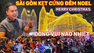SÀI GÒN KẸT CỨNG ĐÊM GIÁNG SINH - PHÁO NƯỚC GIÒN GIÃ TOÀ NHÀ MARINA IFC || Nick Nguyen