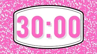 30 MINUTE PINK NOTEBOOK 📓 COUNTDOWN TIMER | NO MUSIC | DIGITAL ALARM | EMBED-FRIENDLY