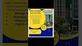 Jsmu pharmd test pattern #jsmu #pharmd #test#2024 #admission #university #updates