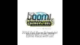 Boom Nutrition Fall Race Schedule 2016