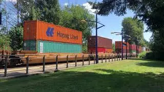 CP 9820, CP 8200 and CP 8765 pulling an intermodal train into the Vancouver intermodal facility!