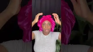 satin hair bonnet #short #bonnet #haircare #hairtips