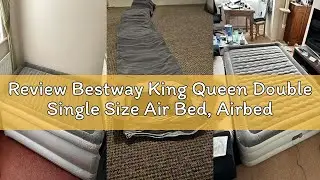 Review Bestway King Queen Double Single Size Air Bed, Airbed with Built-in Electric Pump, Fast Infla