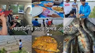 ENG) Fishing and picnic with family || perch Fishing | relaxing silent vlog
