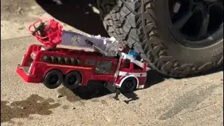Smash bros- CRUSHING THINGS! - Ladder truck vs Chevy #satisfying #asmrsounds #asmr #crushingthings