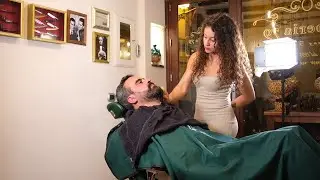 ASMR 💈 LADY BARBER “MANGIAFUOCO”