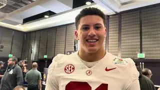 Alabama Tight End Kaleb Edwards: Rose Bowl Media Day