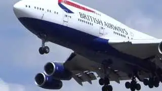 G-CIVG British Airways Boeing 747-400 Landing at London Heathrow Airport