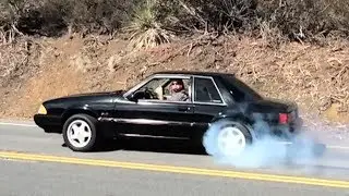 Matt's Fox Body Mustang - First Burnout Test