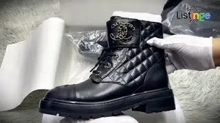 Chanel Quilted Combat Boots unboxing