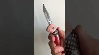 Vintage soviet Gulag automatic folding Knife