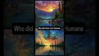 Part2#ai#human#digitalart#debate#inspiration#painting#lake#trees#sky#artist#onlineart#freedom#land