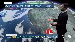 Low clouds, cool temps near the coast on Monday. Warming trend begins on Tuesday.