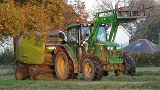 November Silage 2017 - Baling with John Deere 6120R & Claas