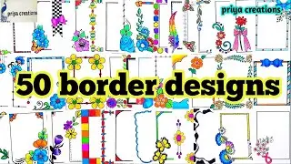 Easy Border Design for Projects | Beautiful Border Design for Notes | Simple Project Border Ideas